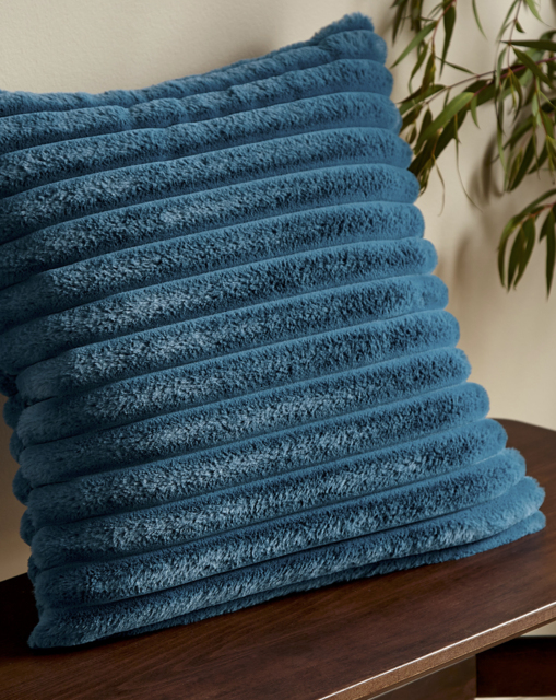 Cosy Ribbed Cushion Teal - Catherine Lansfield - Size: 45X45 - image 1