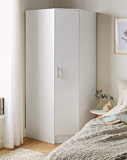 Dakota Corner Wardrobe White - At Home Collection - image 1
