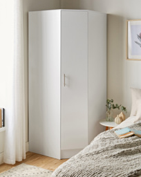 Dakota Corner Wardrobe White - At Home Collection