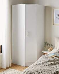 Dakota Corner Wardrobe White - At Home Collection