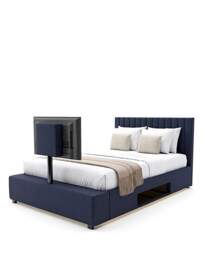 XR Living Maisie LED TV Ottoman Bed Navy - XR Living - Size: DOUBLE - thumbnail 5