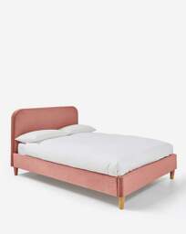 Emery Velvet Bed Frame Pink - Size: DOUBLE - thumbnail 4