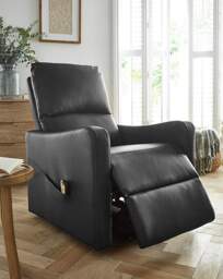 Lincoln Faux Leather Recliner Black - JD Williams - thumbnail 2