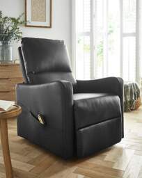 Lincoln Faux Leather Recliner Black - JD Williams - thumbnail 1