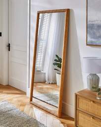 Twisted Wood Leaner Mirror Natural - JD Williams