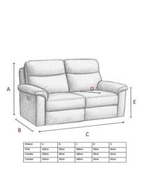 Aspire Corvan Leather Recliner 2 Seater Natural - Aspire - thumbnail 4