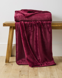 Plush Fleece Throw RED - JD Williams - Size: 200X220