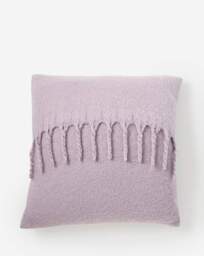Faux Mohair Fringed Cushion - Lilac Lilac - JD Williams - Size: 43X43CM - thumbnail 5