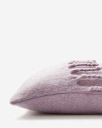 Faux Mohair Fringed Cushion - Lilac Lilac - JD Williams - Size: 43X43CM - thumbnail 2