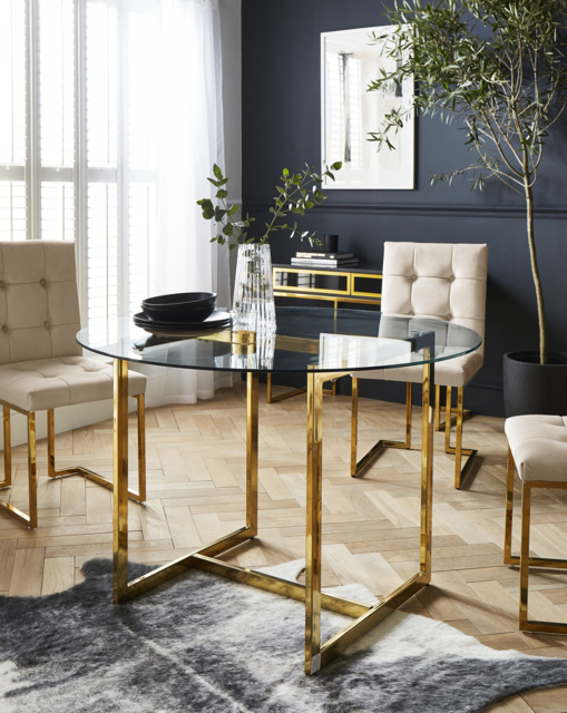 Joanna Hope Fallon 4 Seater Dining Table Gold - Joanna Hope - image 1