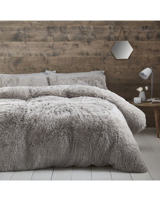 Catherine Lansfield Cuddly Duvet Set Grey - Catherine Lansfield - Size: SINGLE - image 1