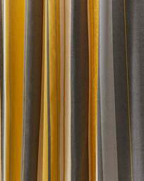 Fusion Whitworth Stripe Eyelet Curtains Ochre - Size: 167 x 137cm - thumbnail 2