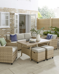 Valencia Lounge Dining Set Natural - JD Williams