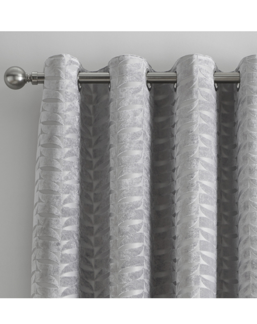 Curtina Kendal Eyelet Curtain Silver - Curtina - Size: 228 x 183cm - image 1