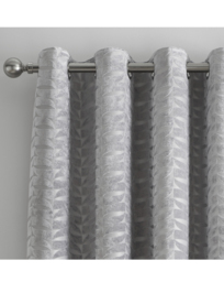 Curtina Kendal Eyelet Curtain Silver - Curtina - Size: 228 x 183cm - thumbnail 1