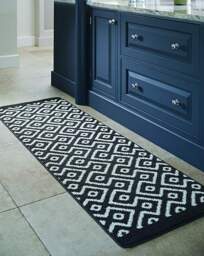 Geo Stain Resistant Cosy Runner Charcoal - Origins - Size: 65X200 - thumbnail 1