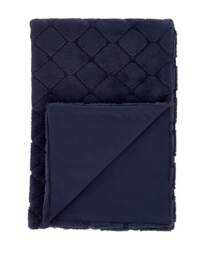 Cosy Diamond Throw Navy - Catherine Lansfield - Size: 130X170 - thumbnail 2