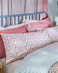 CK Treasure Stripe Duvet Cover Set Red/Navy - Cath Kidston - Size: S KING - thumbnail 2