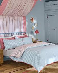 CK Treasure Stripe Duvet Cover Set Red/Navy - Cath Kidston - Size: S KING - thumbnail 4
