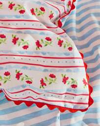 CK Treasure Stripe Duvet Cover Set Red/Navy - Cath Kidston - Size: S KING - thumbnail 3