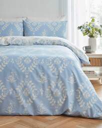Julipa Stamp Trail Floral Duvet Set Blue - Julipa - Size: DOUBLE - thumbnail 1