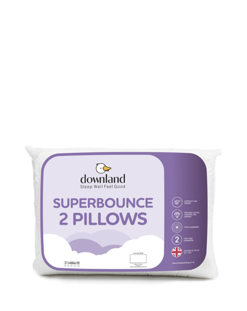 Downland Superbounce Pack of 2 Pillows White - Downland - Size: PAIR - image 1