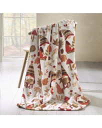 Catherine Lansfield Woodland Gonks Throw Natural - Catherine Lansfield - Size: 130X170