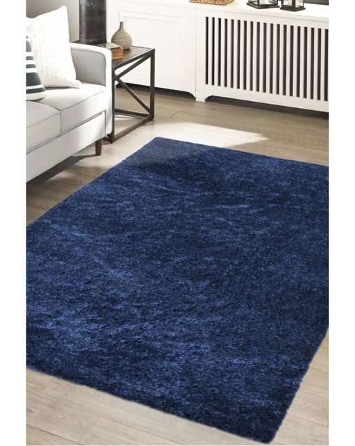 Snug Plain Shaggy Cosy Rug Navy - Homemaker - Size: 200X290 - image 1