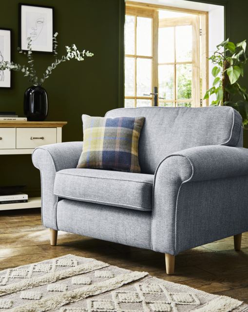 Julipa Chiltern Fabric Snuggle Chair Blue - Julipa - image 1