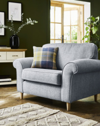 Julipa Chiltern Fabric Snuggle Chair Blue - Julipa - thumbnail 1