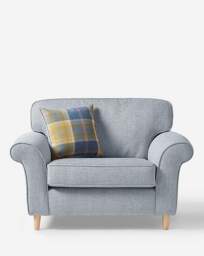 Julipa Chiltern Fabric Snuggle Chair Blue - Julipa - thumbnail 3