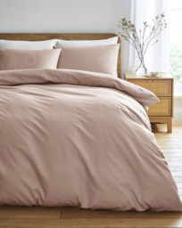 Pure Cotton 200TC Duvet Cover Dusky Pink - JD Williams - Size: SINGLE