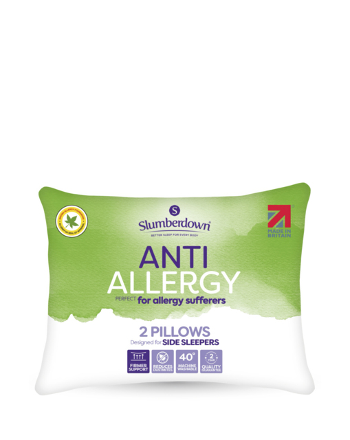Slumberdown Anti Allergy Firm Pillows White - Slumberdown - Size: PAIR - image 1