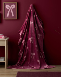 Fusion Bows Throw Berry - Fusion - Size: 120X150