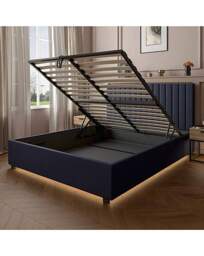 XR Living Maisie Fabric LED Ottoman Bed Navy - XR Living - Size: KINGSIZE - thumbnail 5
