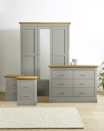 Julipa Ashford 4 Piece Bedroom Package Grey/Oak - Julipa