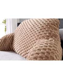 Chunky Waffle Faux Fur Cuddle Cushion Mocha - Huggleland - Size: EACH - thumbnail 2