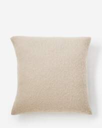 Faux Mohair Fringed Cushion - Natural Natural - JD Williams - Size: 43X43CM - thumbnail 3