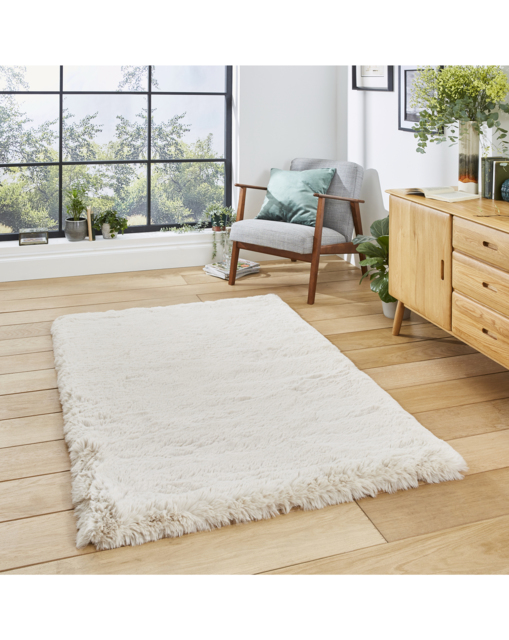 Think Rugs Teddy Plain Shaggy Rug Beige - Think Rugs - Size: 150X230 - image 1
