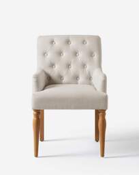 Ashford Dining Table with 4 Mae Chairs Cream/Natural - Julipa - thumbnail 5