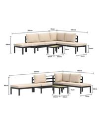 Charles Bentley Lagos Multi-Way Sofa Set Beige - Charles Bentley - thumbnail 5
