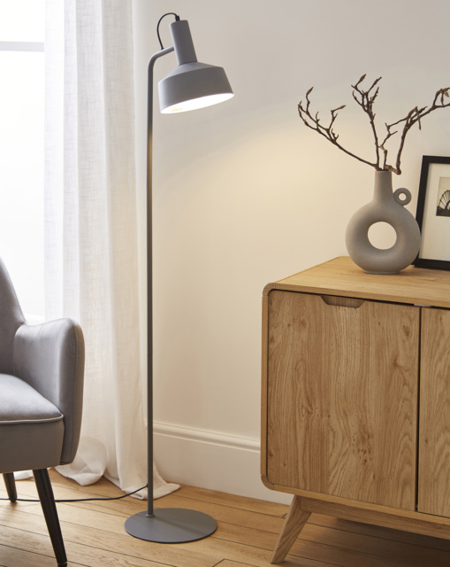 Metal Floor Lamp Grey - Searchlight - image 1
