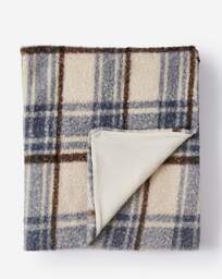 Boucle Checked Throw Blue - JD Williams - Size: 130X160 - thumbnail 2