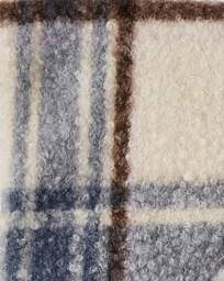 Boucle Checked Throw Blue - JD Williams - Size: 130X160 - thumbnail 4