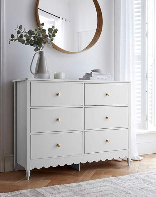 Julipa Dalia Large Chest of Drawers White - Julipa - image 1