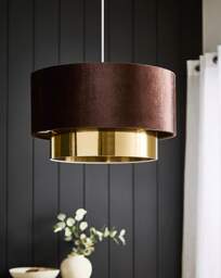Melody Velvet Tiered 40cm Shade Chocolate - JD Williams - thumbnail 2