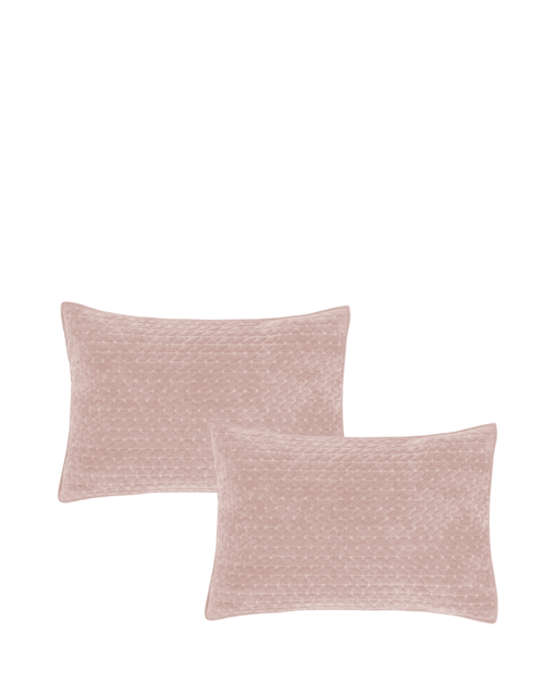 Bianca Attica Velvet Pillowsham Pair Pink - Bianca - Size: PAIR - image 1