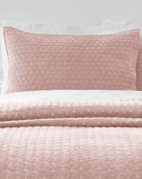 Bianca Attica Velvet Pillowsham Pair Pink - Bianca - Size: PAIR - thumbnail 2