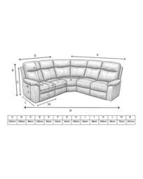 Aspire Kingsmere Recliner Corner Sofa Pewter - Aspire - thumbnail 5