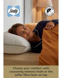 Sealy Dual Comfort Memory Foam Pillow White - Sealy - Size: EACH - thumbnail 5